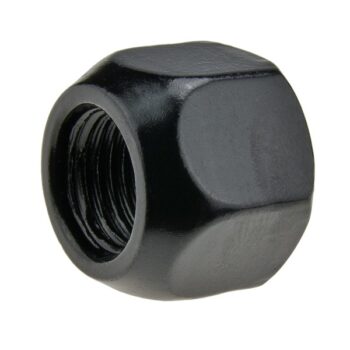 Zwarte wielmoeren voor stalen velgen  wielen - M12x1.25 - Sleutel 19 (open zonder kraag)