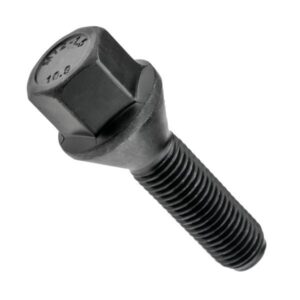 Zwarte velgbout M12x1.50 Conisch - sleutel 17 - 35 mm