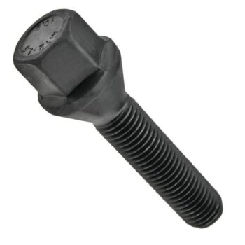 Zwarte velgbout M12x1.50 Conisch - sleutel 17 - 45 mm