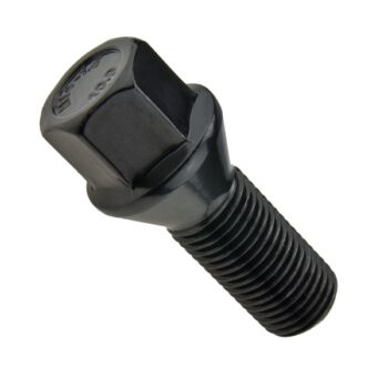 Zwarte velgbout M14x1.50 Conisch - sleutel 17 - 28 mm (elektroforese)