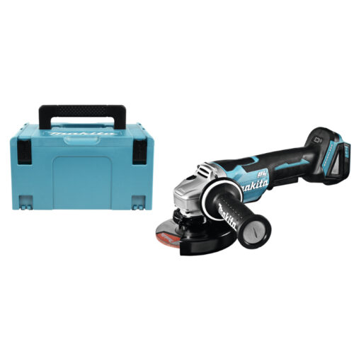 Haakse slijper 125 mm Makita DGA508ZJ (18 V) met 1 accu cadeau, zonder lader, in Mbox, met veiligheidsschakelaar