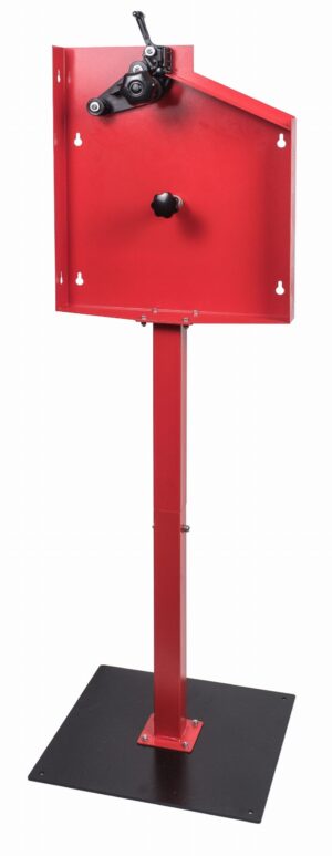 Stand for adhesive wheel weights stored in a roll