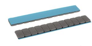 Kleefgewicht staal met poeder coating, antracietgrijs, 60 g (12 x 5 gram), 50 strips