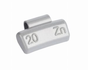 ZINC 20g knock-on wheel weights, alloy wheels, grey, coated 100pcs