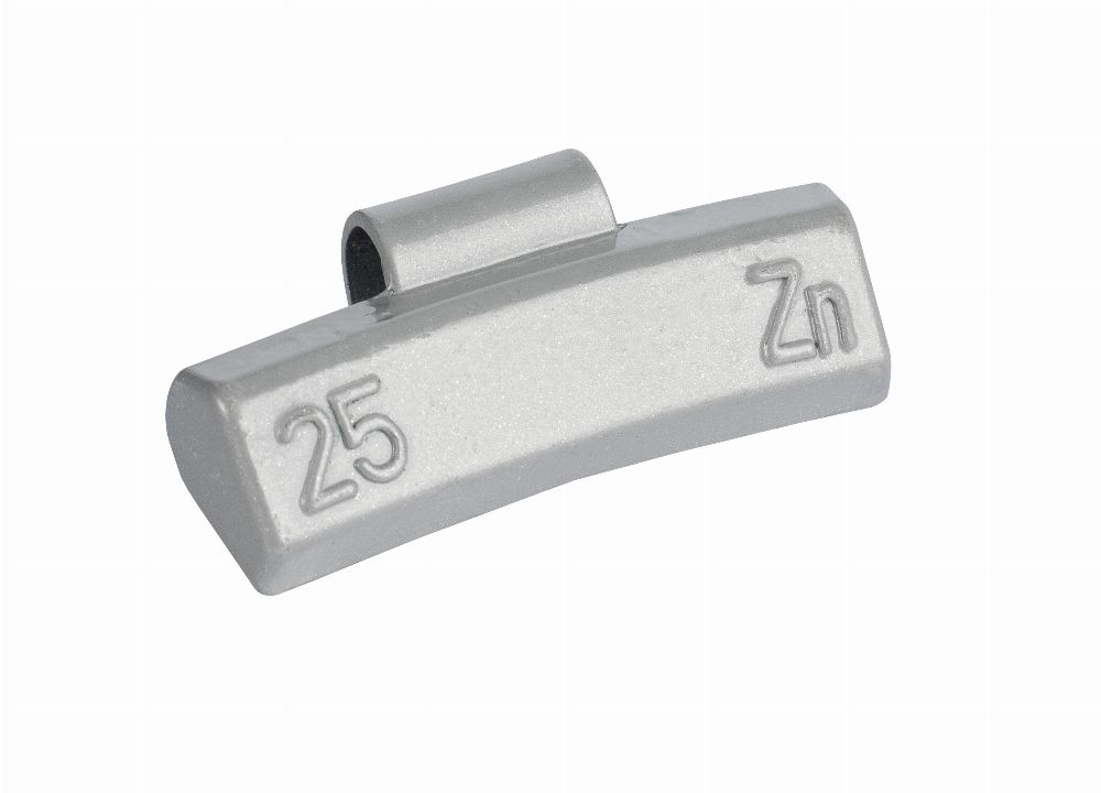 ZINC 25g knock-on wheel weights, alloy wheels, grey, coated 100pcs