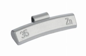 50pcs 35g ZINC knock-on wheel weights, alloy wheels, grey, coated