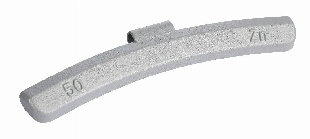 ZINC 50g knock-on wheel weights, alloy wheels, grey, coated 50pcs