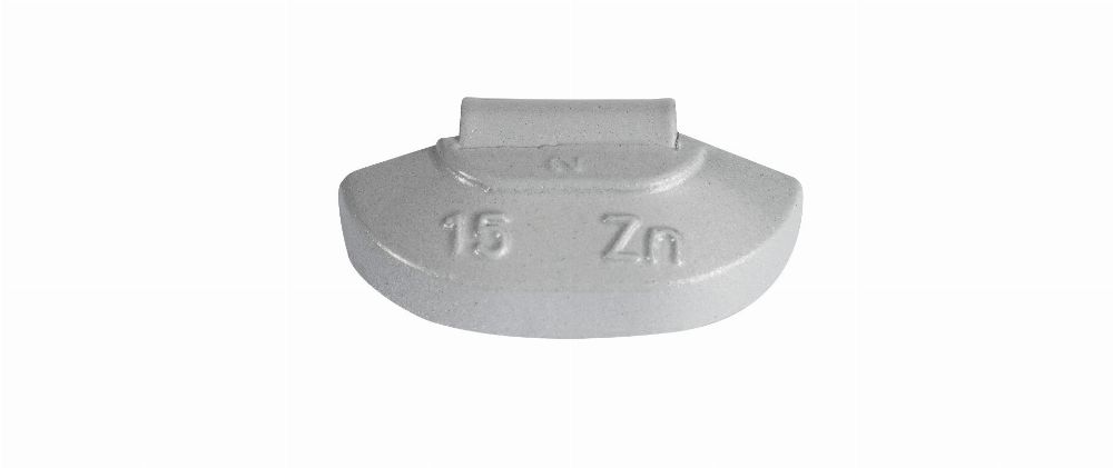 ZINC 15g, coated wheel weights, knocked onto steel rim, 100 pcs