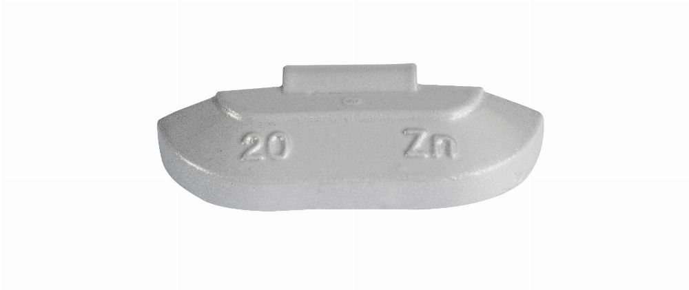 ZINC 20g, coated wheel weights, knocked onto steel rim, 100 pcs