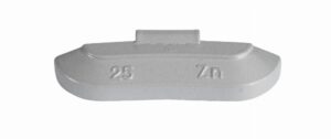 ZINC 25g, coated wheel weights, knocked onto steel rim, 100 pcs