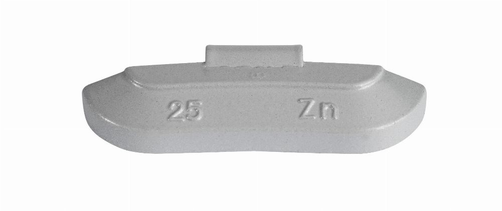 ZINC 25g, coated wheel weights, knocked onto steel rim, 100 pcs
