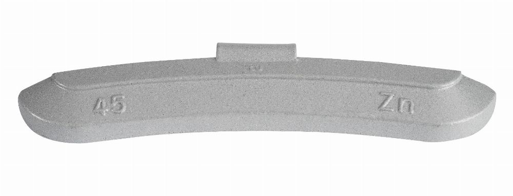 ZINC 45g, knock-on wheel weights, steel wheels, grey, coated, 50 pcs