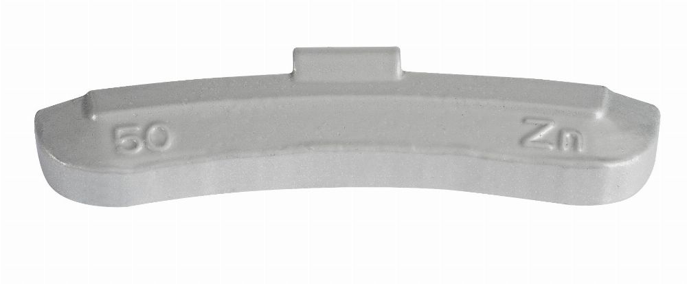 ZINC 50g, knock-on wheel weights, steel wheels, grey, coated, 50 pcs