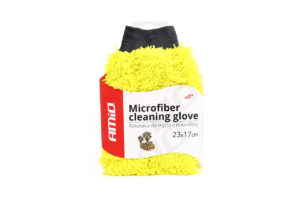 Microvezelhandschoen geel 23x17 cm 71g