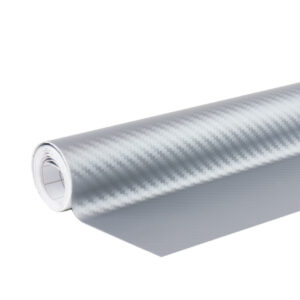 3D CARBON zilveren folie 30 cm x 150 cm