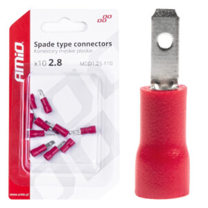 Geïsoleerde kabelverbinders rood 3,8 mm 0,5-1,5 mm² 10A 10 stuks