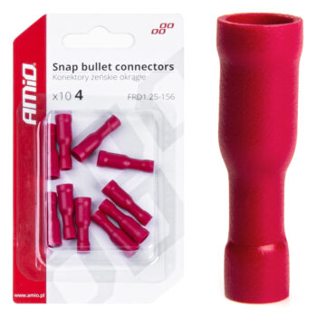 Geïsoleerde kabelverbinders rood 4mm 0,5-1,5mm2 10A 10 stuks