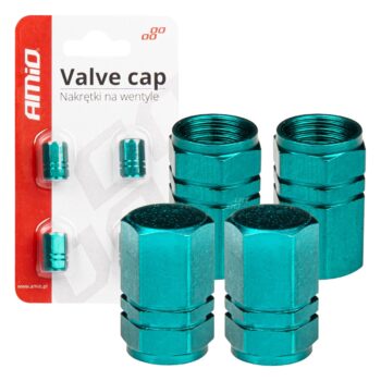 Aluminium ventieldopjes groen 4 stuks