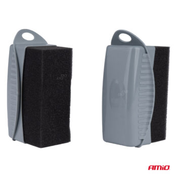 Autobandenspons in plastic etui, 2 zachte sponsjes