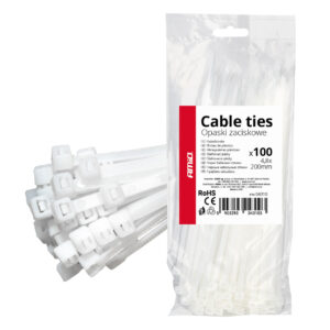 Kabelbundelband wit 4,8×200mm 100 stuks