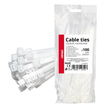 Kabelbundelband wit 4,8×200mm 100 stuks