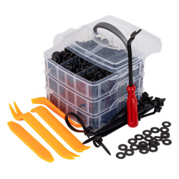 Set met carrosserieclips en trekker, 650 stuks