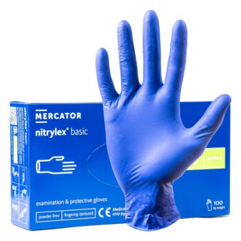 Nitril beschermhandschoenen Nitrylex Basic blauw maat S 100 stuks