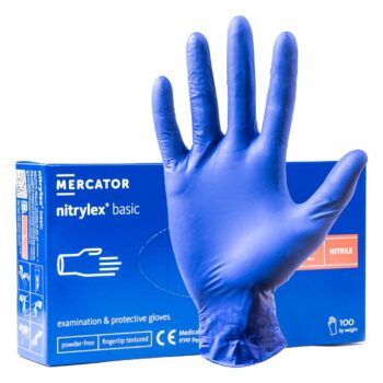 Nitril beschermhandschoenen Nitrylex Basic blauw maat L 100 stuks