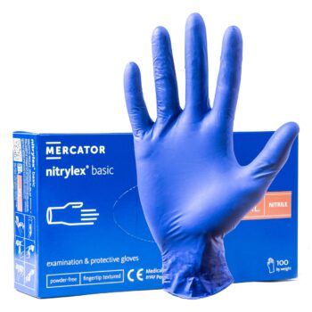 Nitril beschermhandschoenen Nitrylex Basic blauw maat XL 100 stuks