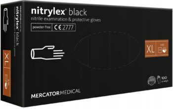 Nitril beschermhandschoenen Nitrylex Basic zwart maat XL 100 stuks
