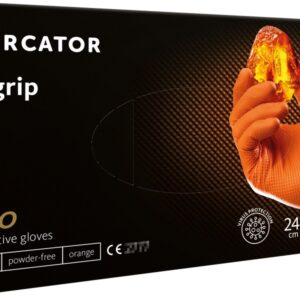 Nitrilhandschoenen GoGrip oranje maat L, 50 stuks