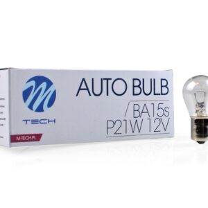 M-TECH lamp BA15s P21W S25 21W 12V transparant