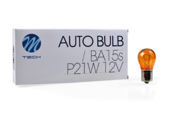 Kogellamp BA15s S25 21W 12V amberkleurig