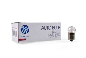 Kogellamp BA15s R5W G18 5W 12V transparant