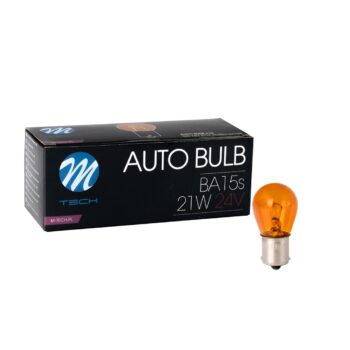 Kogellamp BA15s S25 21W 42V amberkleurig