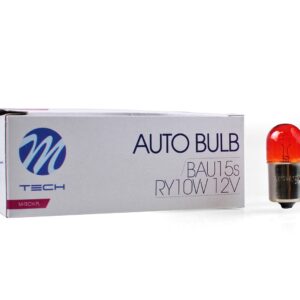 M-TECH lamp RY10W BAU15S 10W 12V amberkleurig