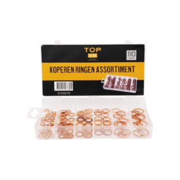 Koperen ringen ass. 110 delig