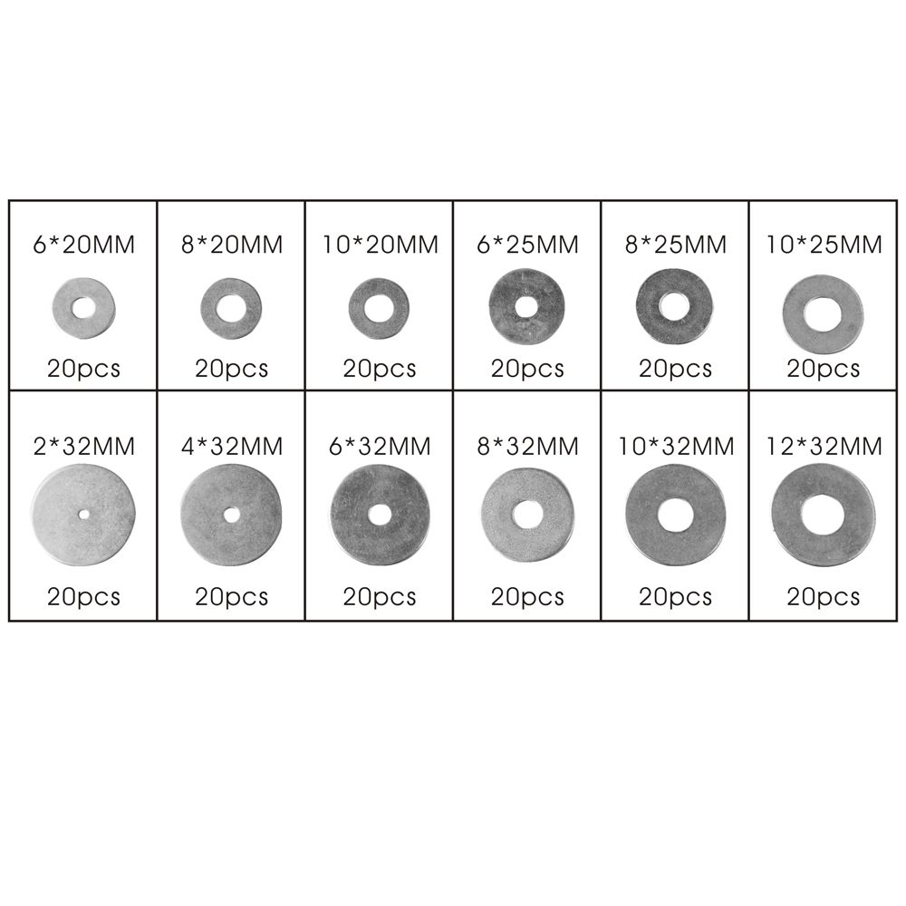 Carrosserieringen assortiment 240-dlg - Afbeelding 3