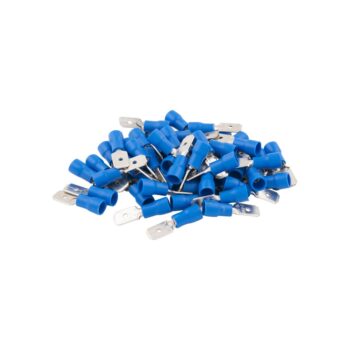 Geïsoleerde kabelverbinders blauw 6,35 mm 1,5-2,5 mm² 15A 50 stuks