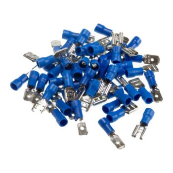 Geïsoleerde kabelverbinders blauw man/vrouw 6,35/7,4mm 1,5-2,5 mm² 15A 50 stuks