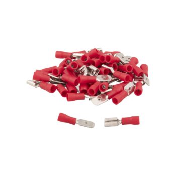 Geïsoleerde kabelverbinders rood man/vrouw 5,6 mm 0,5-1,5 mm² 10A 50 stuks