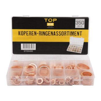 Koperen ringen assortiment 350 delig