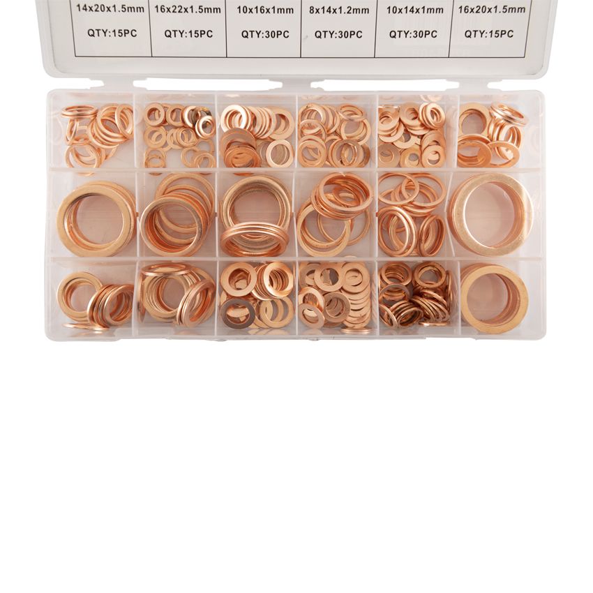 Koperen ringen assortiment 350 delig - Afbeelding 2