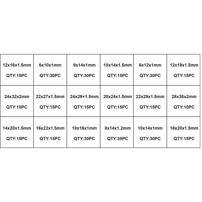 Koperen ringen assortiment 350 delig - Afbeelding 3