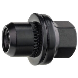 Zwarte wielmoeren voor originele lichtmetalen velgen (Land Rover), M14x1.5 met losse ring, Sleutel 22