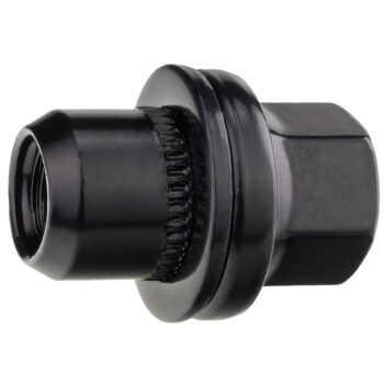 Zwarte wielmoeren voor originele lichtmetalen velgen (Land Rover), M14x1.5 met losse ring, Sleutel 22