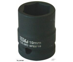 SOCKET IMPACT 1/2" DR 6PT SAE 3/8"