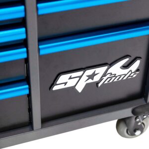 411 DELIGE TOOLKIT IN TECHSERIES GEREEDSCHAPSWAGEN DIAMOND BLACK/ BLAUW MET 13 LADEN