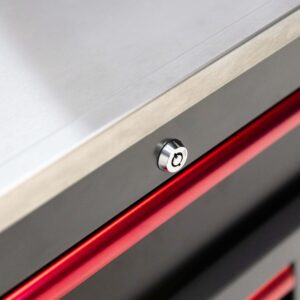 411 DELIGE TOOLKIT IN TECHSERIES GEREEDSCHAPSWAGEN DIAMOND BLACK/ ROOD MET 13 LADEN