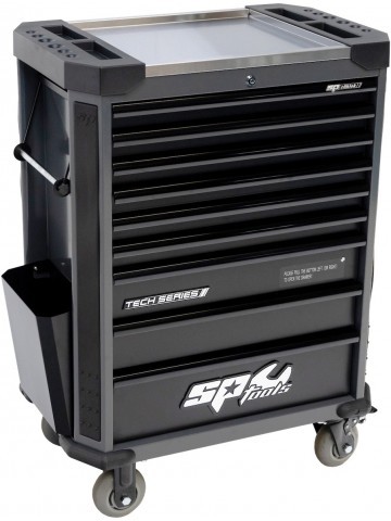 374 DELIGE TOOLKIT IN TECH SERIE GEREEDSCHAPSWAGEN MET 9 LADEN DIAMOND BLACK/ZWART - Afbeelding 2